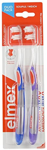 Elmex InterX Duo Supple Pack - Weiß - Manuell - 2 Stück - Zahnbürste