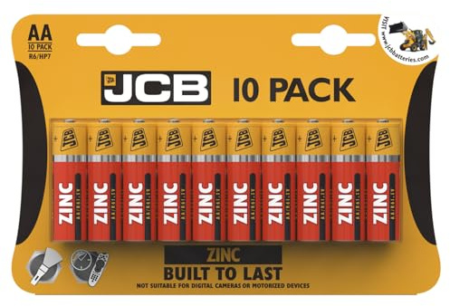 S5489 JCB AA Zinc Batteries - Pack of 10