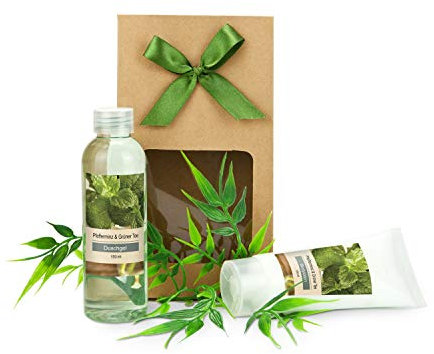 Römer Wellness Geschenkset: Minzling, 3-teilig inkl. 170 ml Duschgel und 100 ml Bodylotion in einer schicken Geschenktüte, Duft: grüner Tee und Minze; Maße: ca. 11 x 20 x 5 cm
