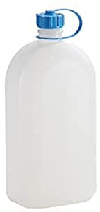 Hünersdorff Botella de plástico, botella para beber, con tapa de rosca gruesa, resistente a productos químicos y alimentos, 0,5 litros, fabricado en Alemania