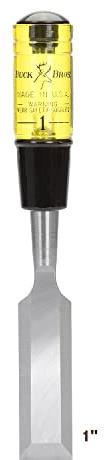 Buck Brothers 120106BC 1 Inch Wood Chisel Made in USA, For Paring and Finishing Cuts in Carpentry and Woodworking, Tempered Tool Steel Blade, Mallet-Safe Handle