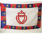 AZ FLAG - Drapeau Armoiries de la Vendée - 150x90 cm - Drapeau Vendéen Catholique 100% Polyester Avec Fourreau et cordelette - Pavillon 110 g