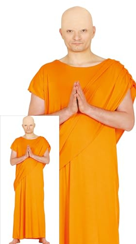 FIESTAS GUIRCA | Disfraz Hare Krishna Adulto (52-54/L) - Túnica para Hombres - Disfraces Religiosos y Espirituales para Carnaval, Halloween y Fiestas de Disfraces
