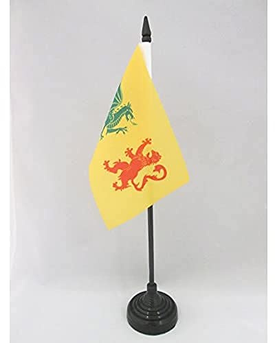 AZ FLAG Bordsflagga Konungariket Galicien 410-585 15x10 cm Plastfot