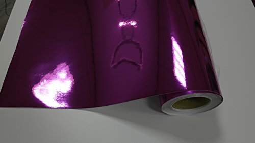 Könighaus (18,41€/m2) Chrome Pink Folie 100 x 152 cm blasenfrei mit Anleitung (Autofolie)