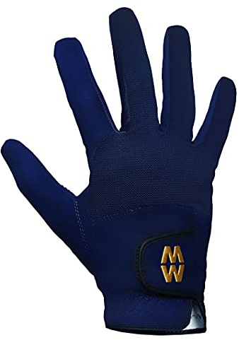 Macwet Men's & Women's 1 Pair Short Mesh Sports Gloves 8 Navy