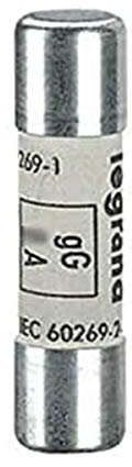 Legrand 015363 Type G Cartouche Industrielle Cylindrique sans Percuteur, 22mm x 58mm, 63A
