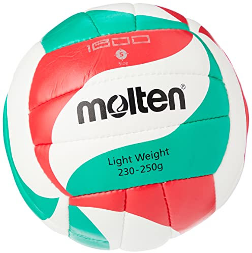 Molten Volleyball aus Kunstleder, handgenäht, Weiß