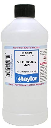 TAYLOR TECHNOLOGIES INC R-0009-E SULFURIC ACID .12N 16 OZ