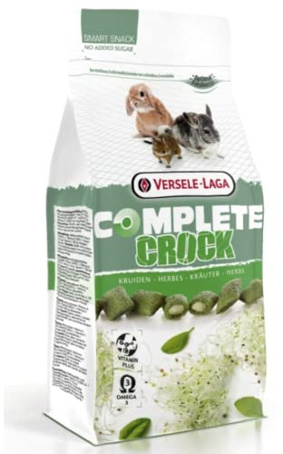 Versele-Laga Complete Crock Kräuter | 50 g | Snack für Kaninchen und Nagetiere | Zarte und vitaminreiche Kräuterfüllung mit Luzerne | Leicht verdaulich und ohne Zuckerzusatz