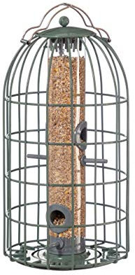 The Nuttery Original Large Seed Feeder ORGD03 – Squirrel & Pigeon Proof – Hanging Garden Bird Feeder – Durable Metal, Weather Resistant – Easy Fill – The Nuttery Outdoor Bird Feeders for Small Birds