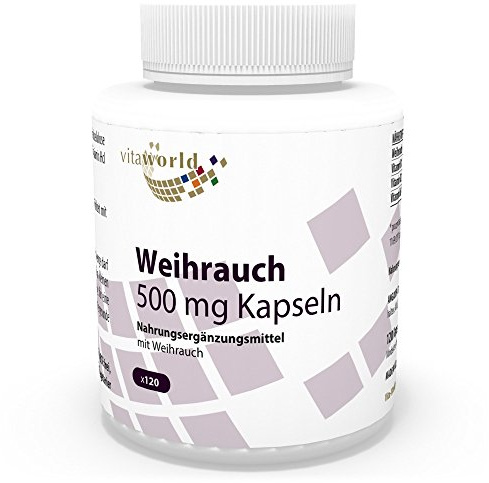Vita World Boswellia Encens 500mg 120 Capsules Made in Germany