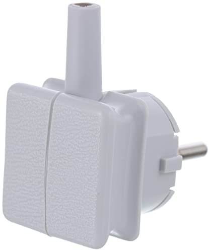 Schneider Electric Merten bruchgeschützter Schuko-Stecker mit Knickschutztülle, grau, 250V, Artikelnummer 120963