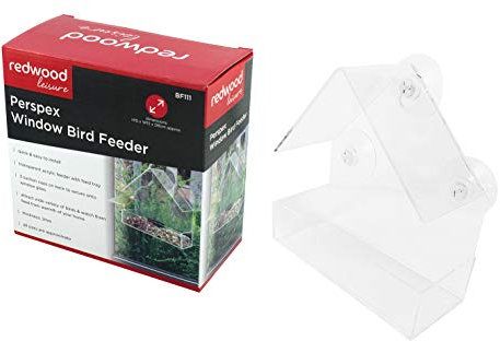 Redwood - Perspex Window Bird Feeder - Transparent