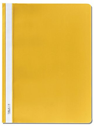 Original Falken Plastik-Schnellhefter. Aus PP-Folie für DIN A4 kaufmännische Heftung gelb Hefter ideal für Büro und Schule