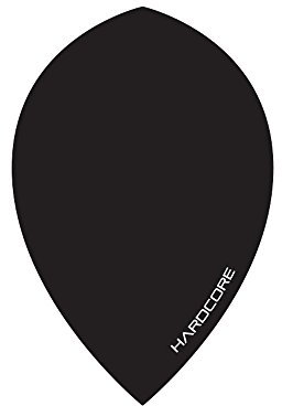 RED DRAGON Hardcore XT Schwarz Oversized Extra Dicke Pear Dart Flights - 5 Sätze pro Packung (15 Dart Flights insgesamt)