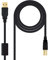 Nanocable - 10.01.1205 - Cavo USB 2.0 per stampante con ferrite, tipo A/M-B/M, maschio-maschio, nero, 5.0 mts