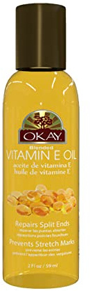 OKAY Pure Naturals Vitamin E Oil for Hair, Skin & Nail, 2 Ounce, 0.06 kg