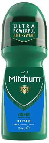 Mitchum Men 48HR Protection Roll-On Deodorant & Anti-Perspirant, Ice Fresh, 100 ml