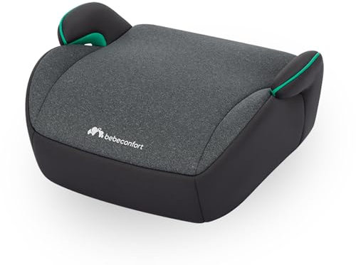 Bebeconfort Manga i-Safe, Reboarder Kindersitz, 6–12 Jahre, 125–150 cm, Folgekindersitz, Kompakt & Leicht (<1 kg), Einfache Gurtmontage, Gepolstert, Soft-Touch-Gewebe, Tinted Graphite