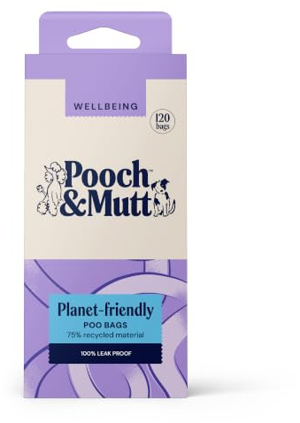 Pooch & Mutt - Dog Poo Bags, Leak Proof & Extra Thick, 120 Bags