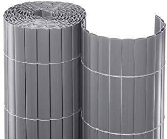 bambus-discount.com Balkon Sichtschutz PVC 120 x 300cm silberfarben - Balkonverkleidung Kunststoffmatte 1,2m x 3m