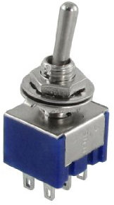 Sourcingmap 5pcs 3 Position 2P2T Self-Locking DPDT ON-Off-ON Miniature Mini Toggle Switch