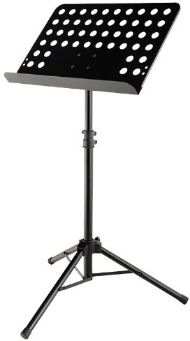 STAND ART Atril para orquesta (chapa perforada, con conexión de prismas), color negro