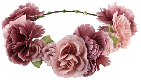 ULTNICE Blumenkranz,Blumen Stirnband Blumenkrone Boho Blumen Haarkranz Brautbrautjungfern Haarband für Damen Mädchen