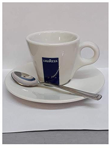 4 x Lavazza Espresso Cups and Saucers with Spoons