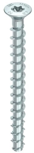 HECO MULTI-MONTI - 48515 - plus F - Vis d'ancrage béton - Tête fraisée - Argenté - 7.5 x 80 mm , Lot de 50