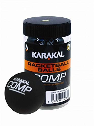 Karakal Competition Pro Racketball Balls - Pk 2 Black