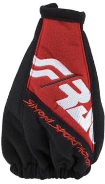Simoni Racing Soufflet de Levier de Vitesse Cut - 150x150mm/Ø190mm - Noir/Rouge