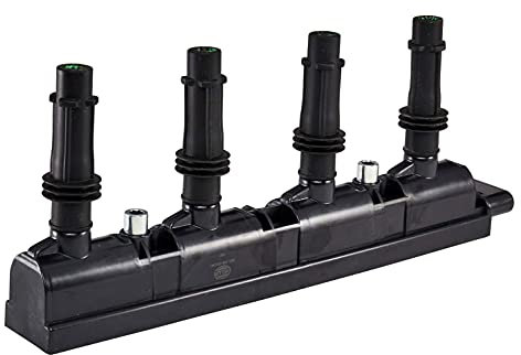 HELLA 5DA 358 000-341 Zündspule - 12V - 7-polig - Blockzündspule - geschraubt