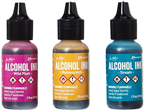 Ranger AAI-19787 Adirondack Alcohol Ink 1/2-Ounce, 3-Pack, Nature Walk, Wild Plum/Buttrscotch/Stream