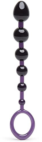 Lovehoney Purple Anal Beads with Finger Loop - Beginner Friendly - 6.5 inch