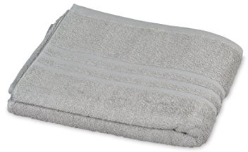Gözze - Elegante toalla para sauna, Sylt, algodón, Tejido base denso (440 g/m²), 70 x 200 cm - Plateado