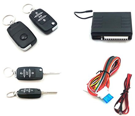 flexzon Universal Remote Central Locking Upgrade Kit Keyless Entry + 2 HA keys + 2 remotes fobs