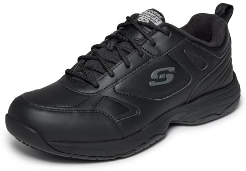 Skechers Men's Work Dighton Athletic Slip Resistant Food Service Shoe, Black, 10