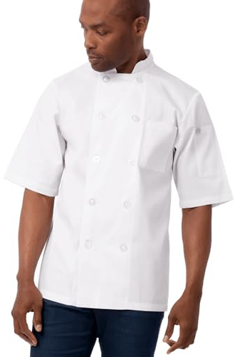 Chef Works Men's Volnay Chef Coat, White, Medium