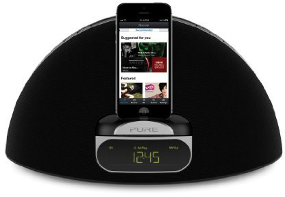 Pure VL-61977 Contour i1 Air Wireless Musik-System mit AirPlay und Dock für Apple (30-polig und Lightning) schwarz