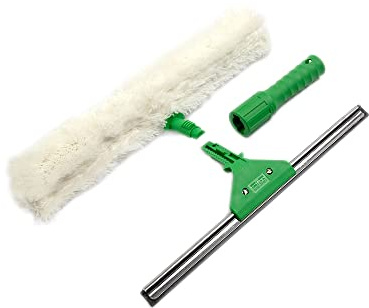 UNGER VisaVersa Fensterwischer + Einwascher (Breite 35 cm, komplett mit S-Schiene, Bezug + Gummi, Trägermaterial: 100 % Polyethylen / Fasern: 100 % Polyacryl) VP350