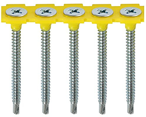 TIMCO 00035COLLSD Collated Self Drilling Drywall Screw - PH2 - Bugle Head - 3.5 x 35 - Zinc - Box of 1000