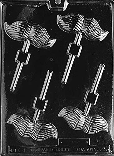 Grandmama's Goodies D025 Mustache Lollipop Sucker Chocolate Candy Mold