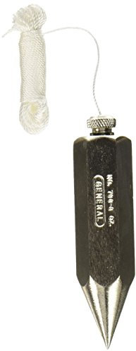 General Tools & Instruments 12-Ounce Hex acero plomada