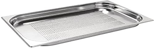 Bandeja de acero inoxidable perforada Vogue (65 mm de profundidad)