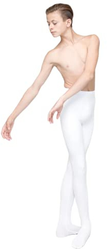 Body Wrappers Men's Seamless Convertible Dance Tight - M92, White Medium