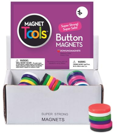 Dowling Magnets Button Magnet Display (40 Pieces)