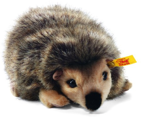 STEIFF Joggi Igel - 16 cm - Kuscheltier für Kinder - weich & waschbar - braun meliert (070792)