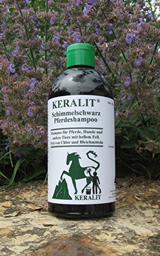 Keralit Schimmelschwarz Pferdeshampoo & Tiershampoo Konzentrat – Aktivkohle für sanfte, gründliche Reinigung von Fell, Mähne & Schweif – gegen Verfärbungen, stark geruchsbindend, ohne Chlor & Silikone